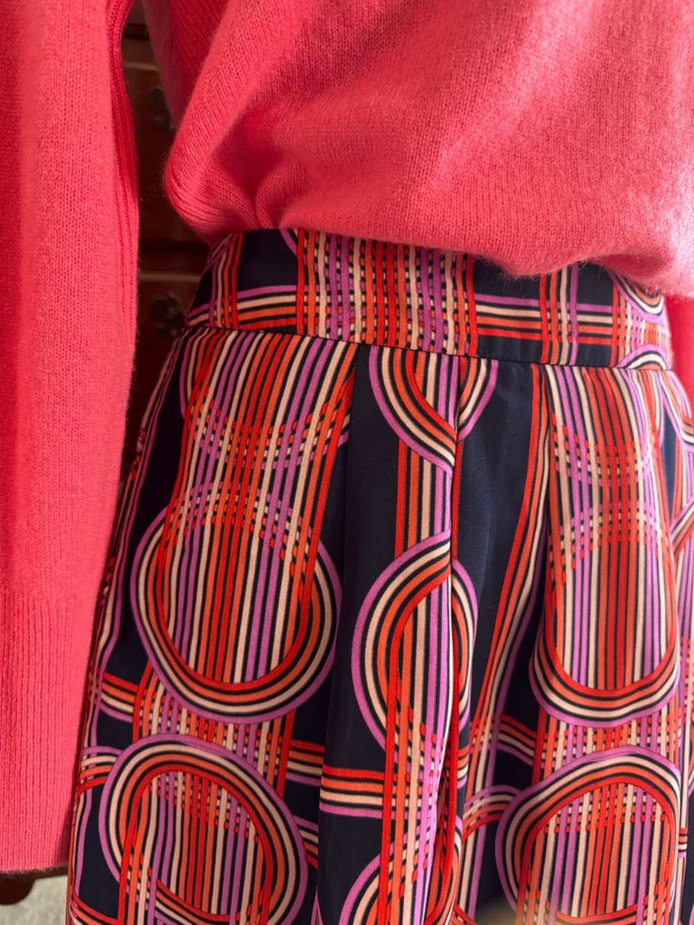 Banana Republic Retro Print Skirt Size 10 - Picture 4 of 9